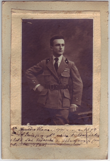 Amedeo Peano a vent'anni, 1918