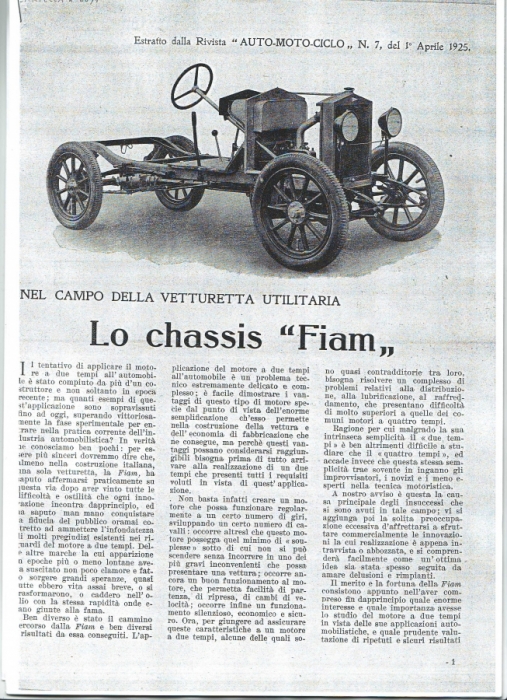 articolo di AUTO-MOTO-CICLO, del 1 Aprile 1925 - Lo Chassis 